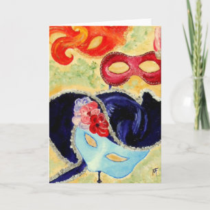 Venetian Masks - Greeting Card