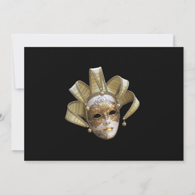 Venetian Masks Invitation (Front)