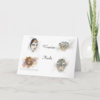 Venetian Masks Notecards by Mary Dunham Walters