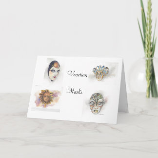 Venetian Masks Notecards by Mary Dunham Walters