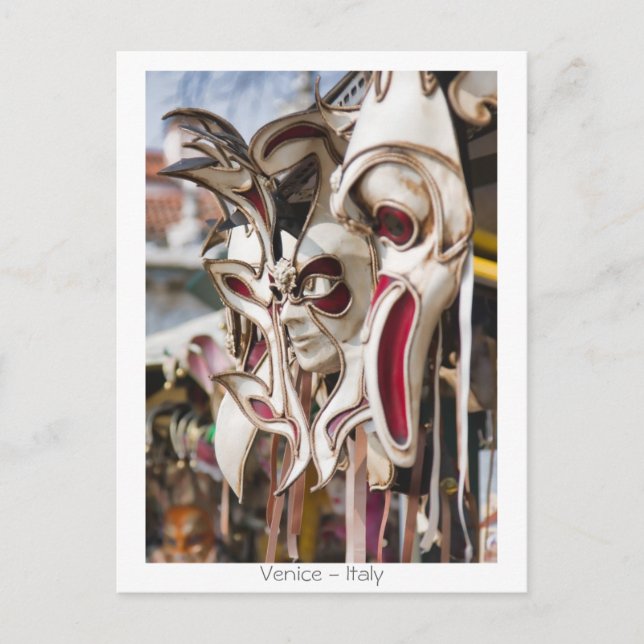 Venetian Masks Postcard (Front)