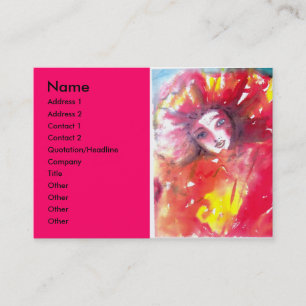 VENETIAN MASQUERADE FACES - MASK IN RED BUSINESS CARD
