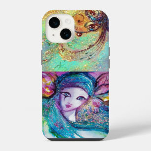 VENETIAN MASQUERADE /MASK IN BLUE iPhone 14 CASE