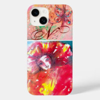 VENETIAN MASQUERADE - MASK IN RED MONOGRAM