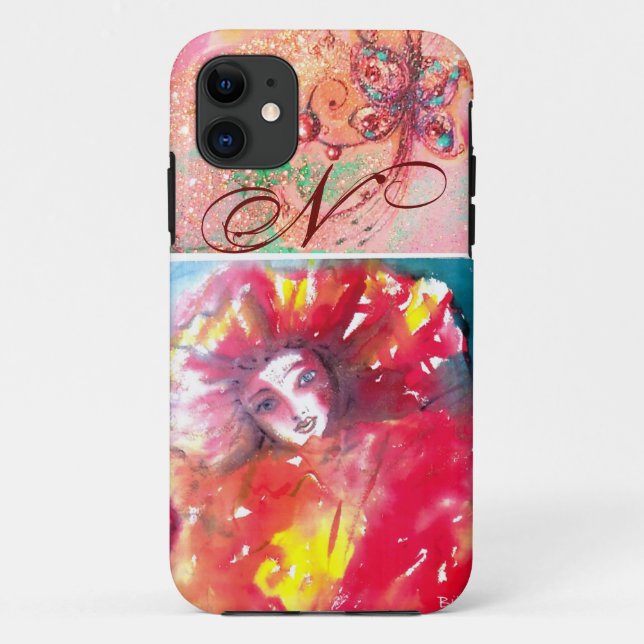 VENETIAN MASQUERADE - MASK IN RED MONOGRAM Case-Mate iPhone CASE (Back)