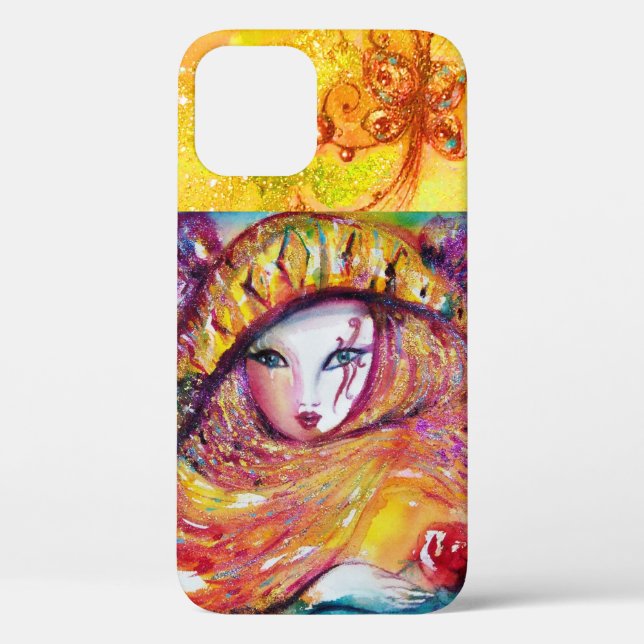 VENETIAN MASQUERADE - MASK IN YELLOW Case-Mate iPhone CASE (Back)