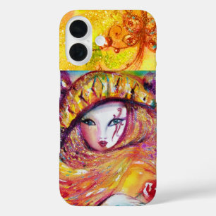 VENETIAN MASQUERADE - MASK IN YELLOW iPhone 16 CASE