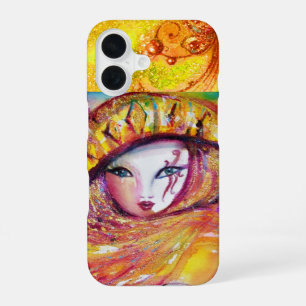VENETIAN MASQUERADE - MASK IN YELLOW iPhone 16 CASE