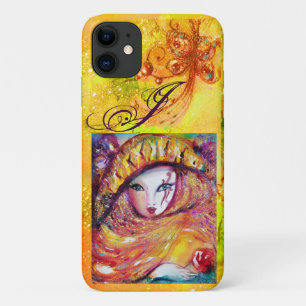 VENETIAN MASQUERADE - MASK IN YELLOW MONOGRAM iPhone 11 CASE