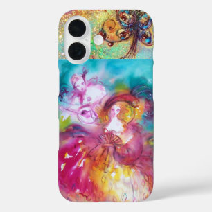 VENETIAN MASQUERADE / PIERROT AND ARLECCHINA iPhone 16 CASE