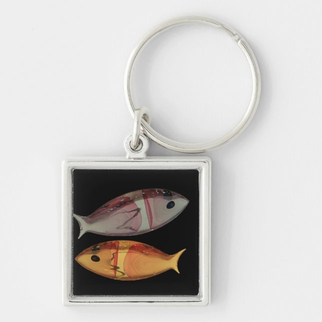 Venetian Murano Glass Fish Keychain (Front)