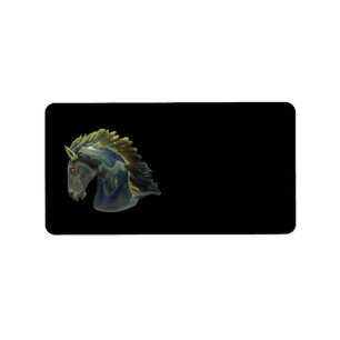 Venetian Murano Glass Horse Address Label