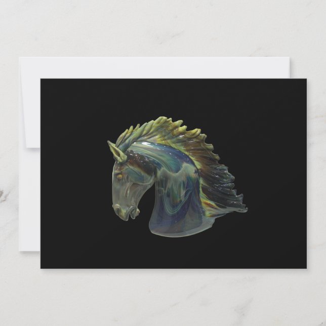 Venetian Murano Glass Horse Invitation (Front)