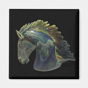 Venetian Murano Glass Horse Magnet
