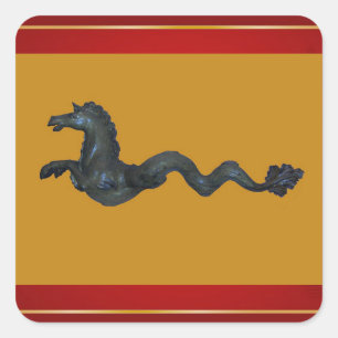 Venetian Murano Glass Horse Square Sticker
