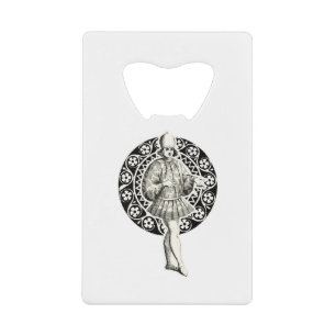 Venetian noble in sophisticated clothes credit card bottle opener