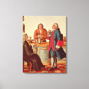 Venetian Noblemen in a Cafe Canvas Print