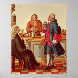 Venetian Noblemen in a Cafe Poster