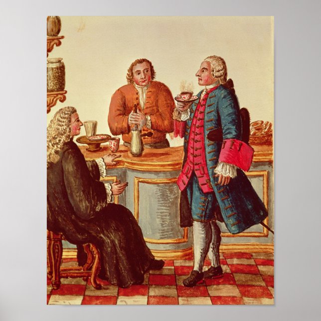 Venetian Noblemen in a Cafe Poster (Front)