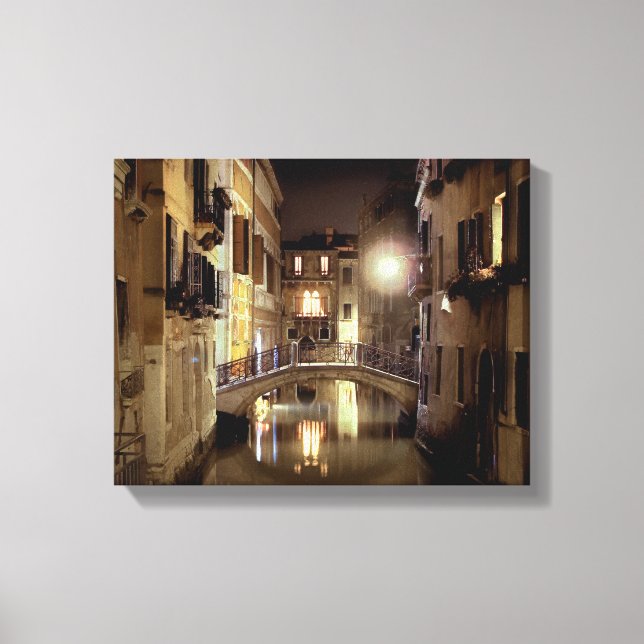 VENETIAN NOCTURNE Small Stretched Canvas Print (Front)