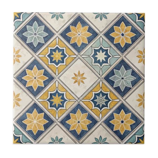 Venetian Style Ceramic Tile | Luxury Italian Baroq (Front)