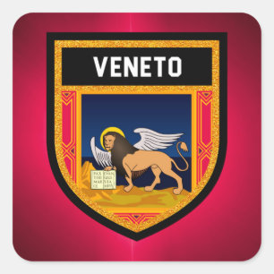 Veneto Flag Square Sticker