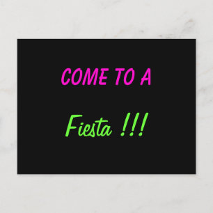 VENEZ À UNE FIESTA ! ! ! - invitation par carte po