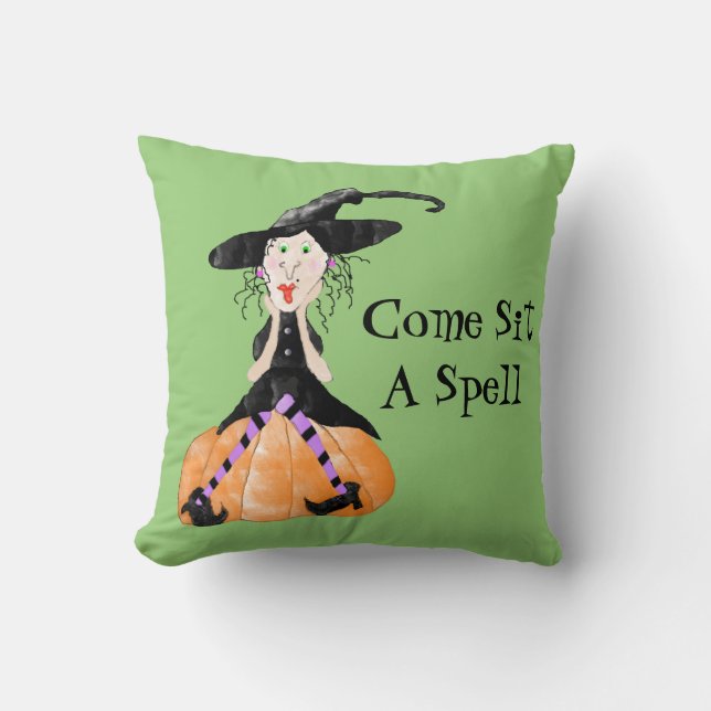 Venez Asseyez-Vous Un Coussin De Sorcière Spell Ha (Recto)