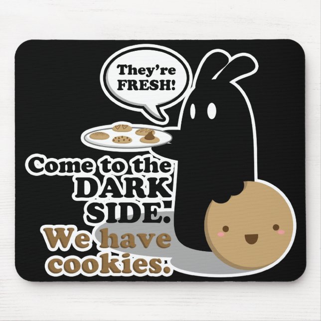 Venez au côté en noir. Tapis de souris - noir (Devant)