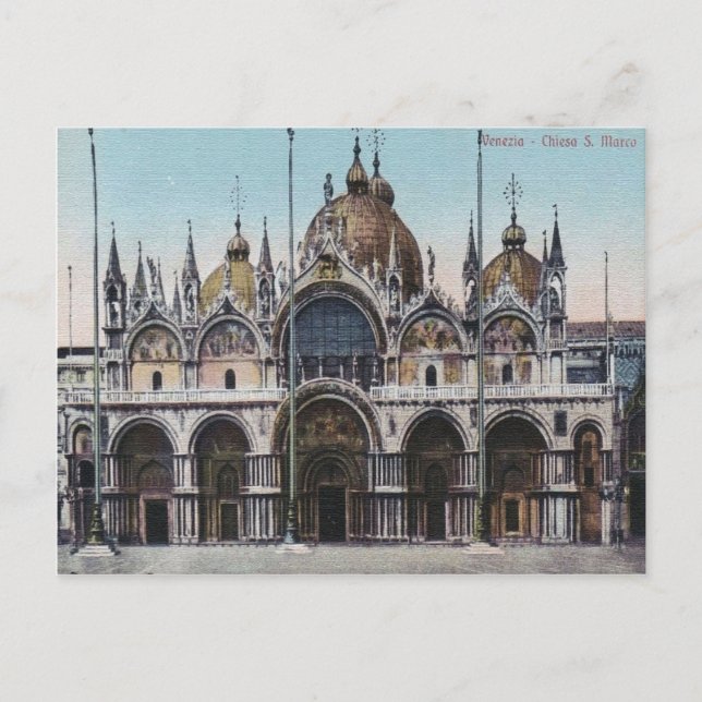 Venezia Chiesa San Marco Vintage Postcard (Front)