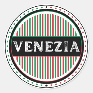 Venezia City Pride Emblem – Italian Identity Classic Round Sticker