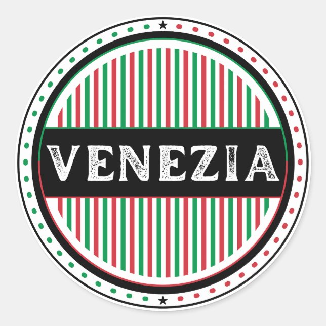Venezia City Pride Emblem – Italian Identity Classic Round Sticker (Front)