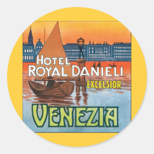 Venezia Hotel Royal Danieli Classic Round Sticker