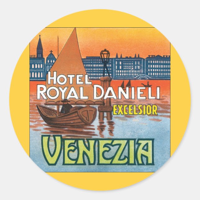 Venezia Hotel Royal Danieli Classic Round Sticker (Front)
