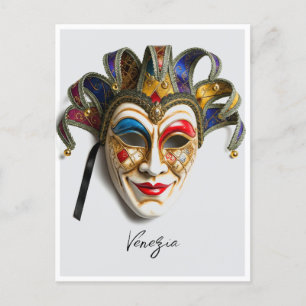 Venezia Venice Italy Carnival Mask Postcard