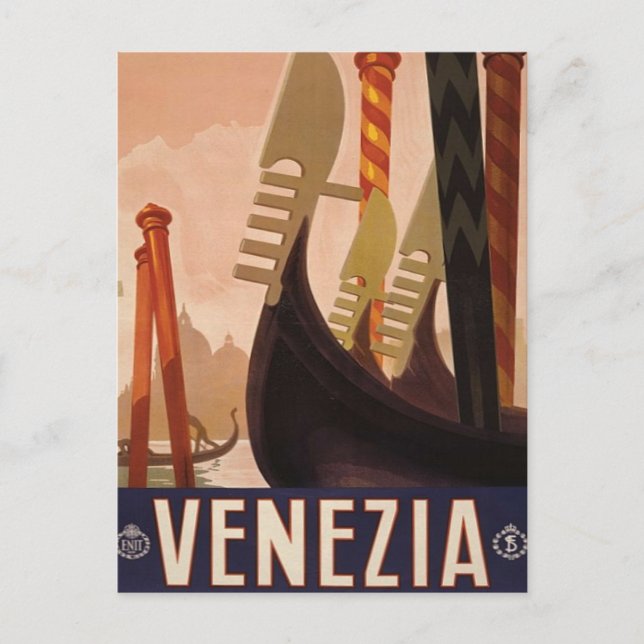 Venezia Venice Italy Europe Vintage Travel Postcard (Front)
