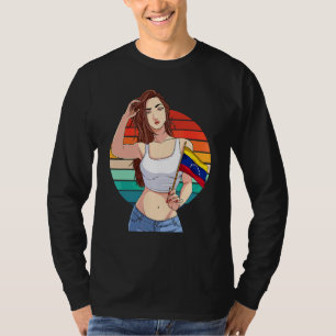 Venezolana Girl Venezuela Flag Venezuelan Pride Vi T-Shirt