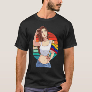 Venezolana Girl Venezuela Flag Venezuelan Pride Vi T-Shirt