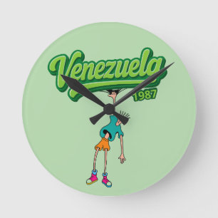 Venezuela 1987 Design – Retro 80s Style Round Clock