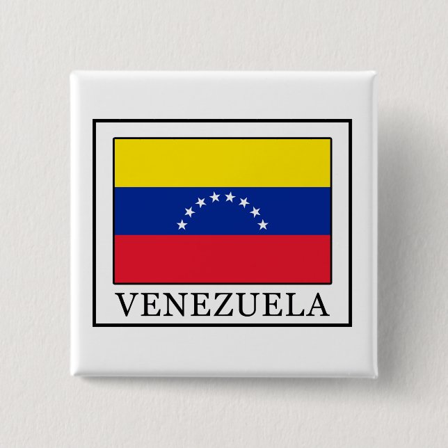 Venezuela 2 Inch Square Button (Front)