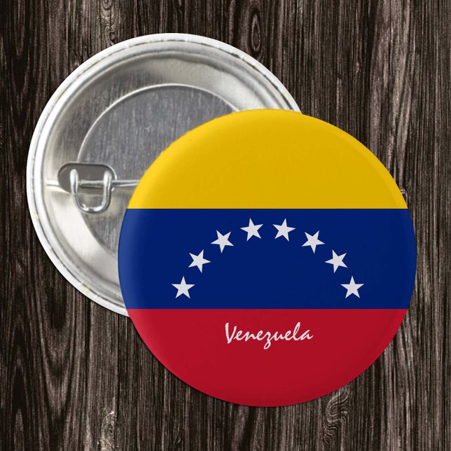 Venezuela button, patriotic Venezuelan Flag 1 Inch Round Button (Creator Uploaded)