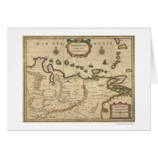 Venezuela by Hondius Map - 1630