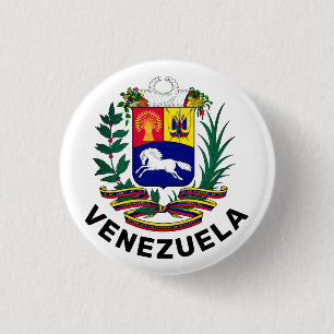 Venezuela coat of arms 1 inch round button