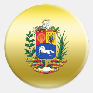 Venezuela Coat of Arms Classic Round Sticker