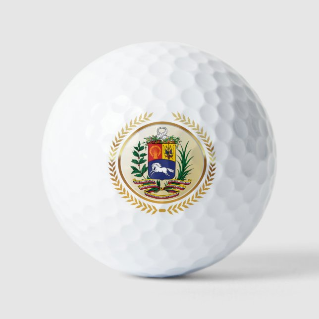 Venezuela Coat of Arms Golf Balls (Front)