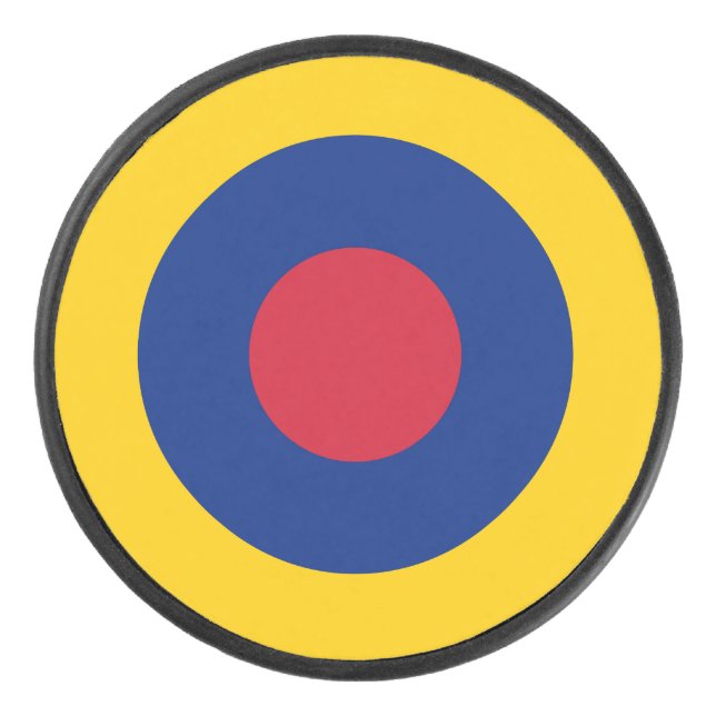 venezuela country flag roundel round symbol hockey puck (Front)