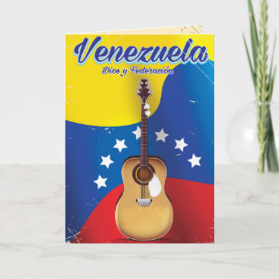 Venezuela Dios y Federación Travel poster Holiday Card