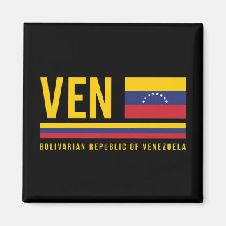 Venezuela Drapeau et code ISO Alpha 3 Magnet de co