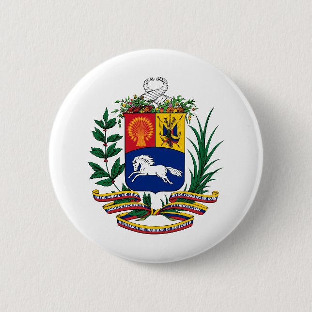 venezuela emblem 2 inch round button (Front)