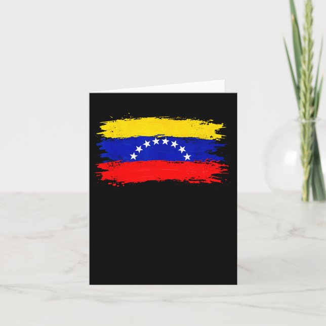 Venezuela Flag 2026 Libre Peace  Card (Front)